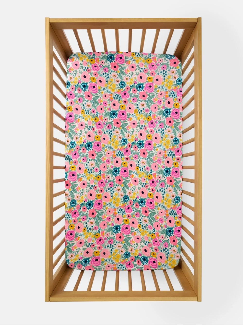little Sleepies secret garden fitted standard crib sheet